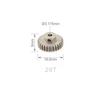 13T-33T M0.6 Metal Gear Pinion Motor 7075 Aluminum Alloy Durable Modification Part for 1/10 RC All Terrain Car