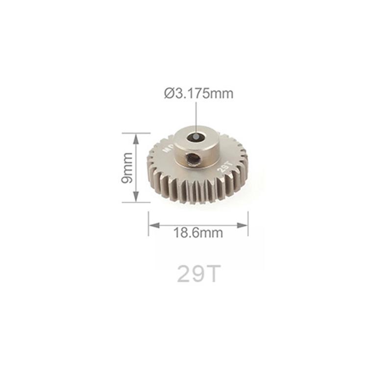 13T-33T M0.6 Metal Gear Pinion Motor 7075 Aluminum Alloy Durable Modification Part for 1/10 RC All Terrain Car