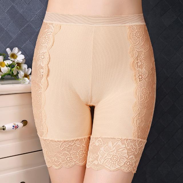 New Spring Female Panties Lace Seamless Safety Short Pants Women's High Waist Stretch Shorts Briefs Slimming Underwear Lingerie