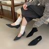 2025 Autumn New Korean Version of Fashion Casual Women's Single Shoes Shallow Mouth Small Square Head Ladyshoes