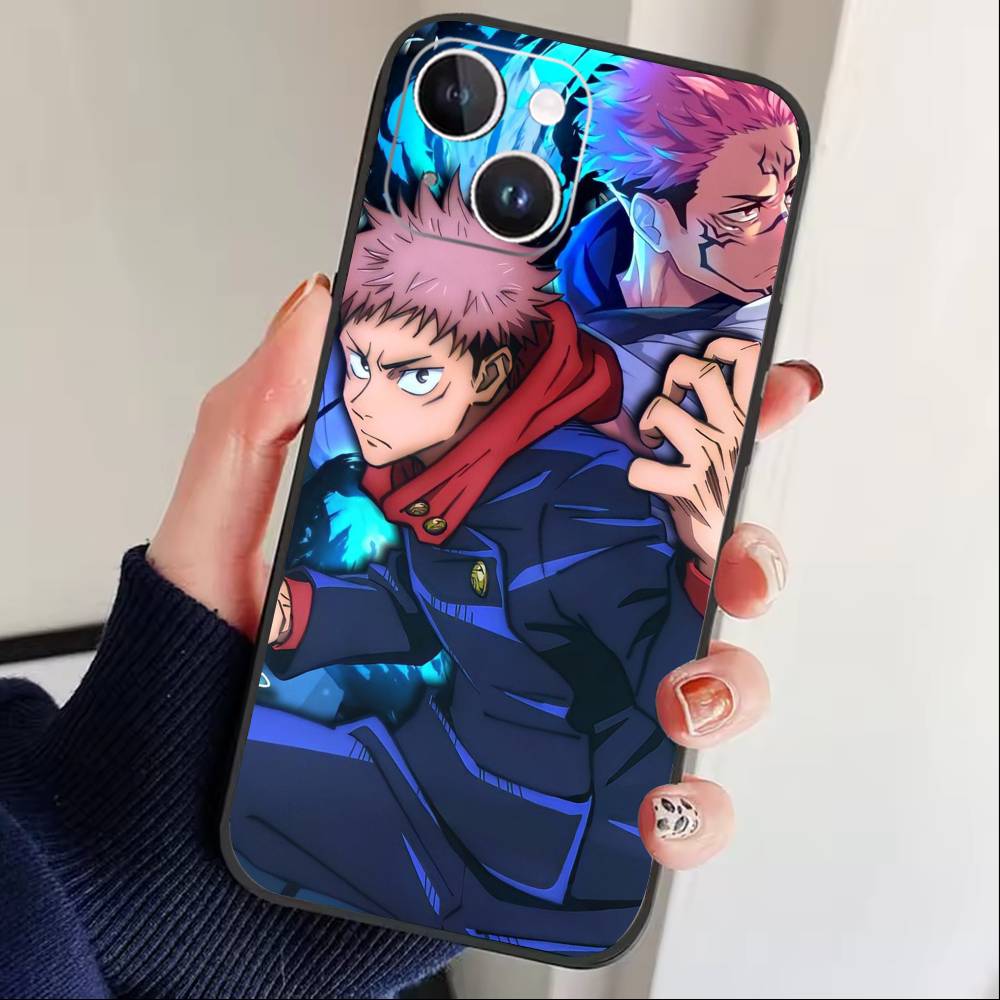 Jujut-su I-Ichiji L-Kaisen Phone Case For iPhone 17 16 15 14 13 12 Max Plus Silicone Black Cover