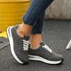 Fashion Fashion Stitching Decoration Solid Sports Sneakers Women 2025 Autumn Round Toe Low Heel Lace Up Sneakers Soft Sole Running Shoes