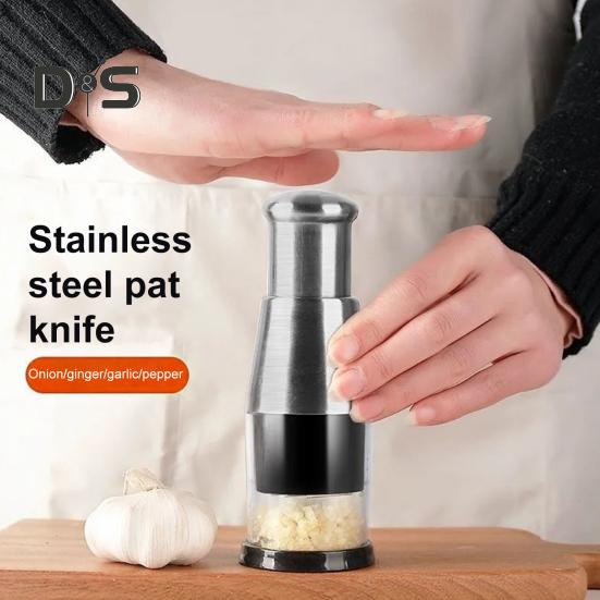 1/2 шт. Чеснокодавка из нержавеющей стали, ручной измельчитель продуктов, легко моется, измельчитель лука, противоскользящая ручка, измельчитель орехов, овощерезка