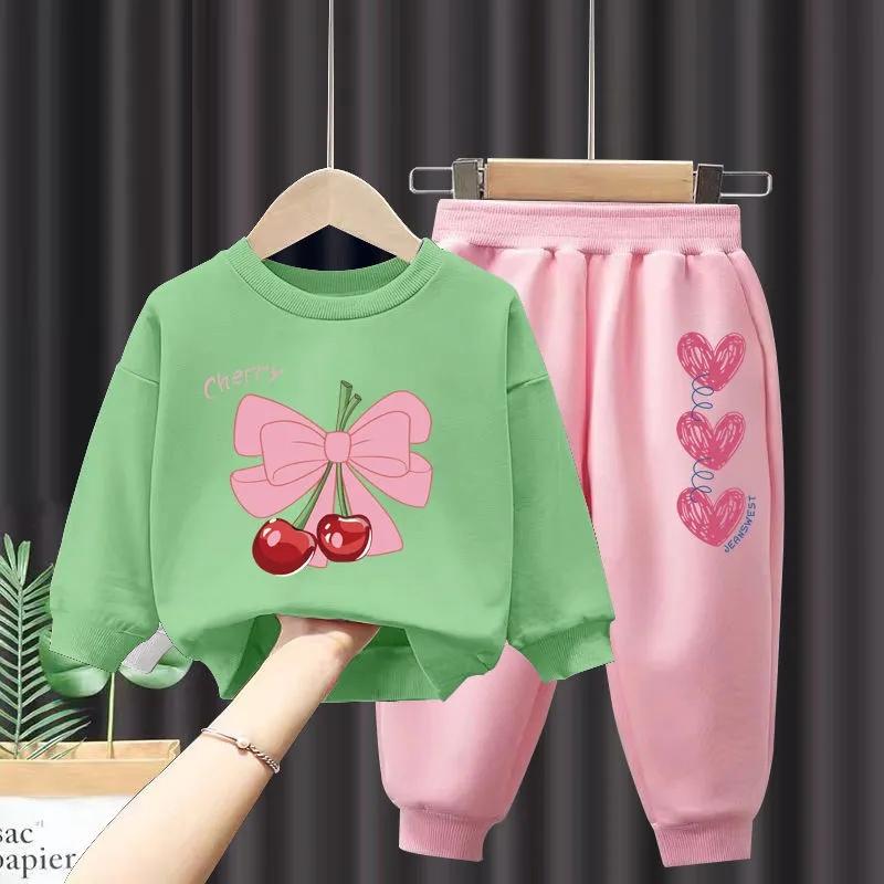 Осенний костюм для девочек, осенняя модная детская одежда, детский спортивный весенне-осенний свитер для девочек