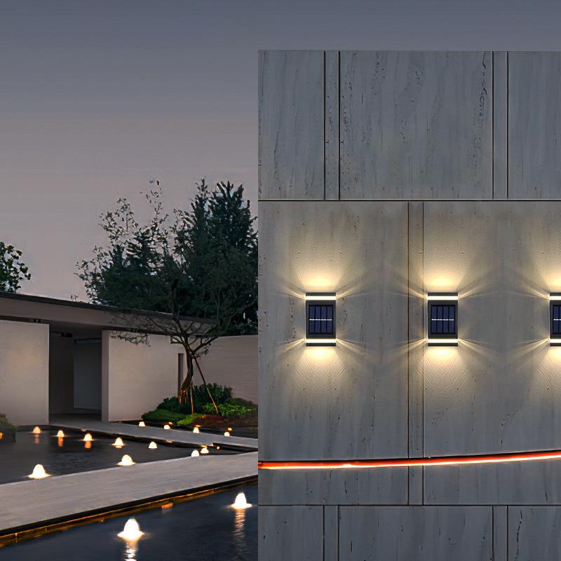 Водонепроницаемый настенный светильник на солнечной батарее для сада на открытом воздухе и террасы виллы