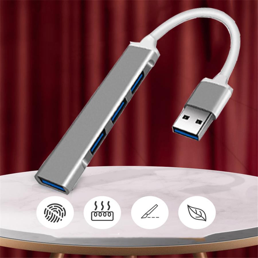 Серый хаб из алюминиевого сплава для компьютеров и автомобильной системы 4 порта USB3.0 универсальный