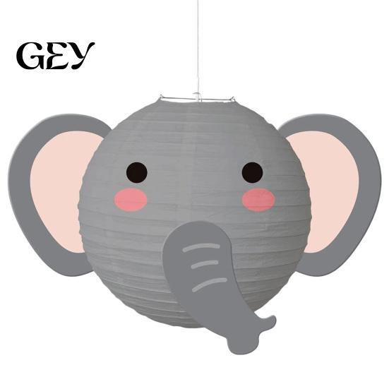 Indoor Outdoor Christmas Decor Animal Paper Lantern, Jungle Theme Party Decoration, Large 10 Inch Ornament Hanging Round Lantern for Birthday