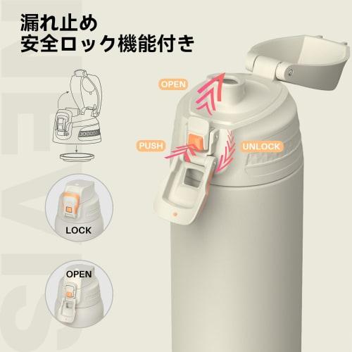 SANTECO 1 Liter Thermos 1000ML Stainless Steel Water Bottle, Vacuum Insulated, Perfect for Sports, Keeps Cold or Hot, Easy To Clean, Direct Drink Comp
