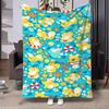 Cute Pokémon Psyduck Blanket Comfortable skin friendly soft sofa living room bed bedroom blanket suitable for travel and gift