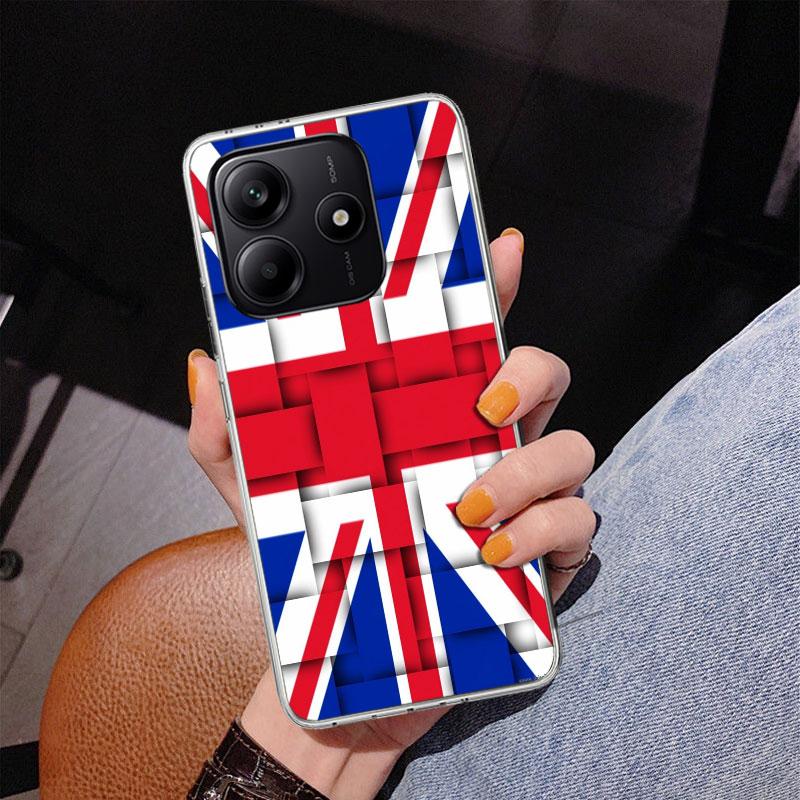 Union Jack England UK Flag Phone Case For Xiaomi Redmi Note 15 14 13 12S 12 11 Pro Plus 14S 11S 11E 10 10S 11T 5G Personalized C