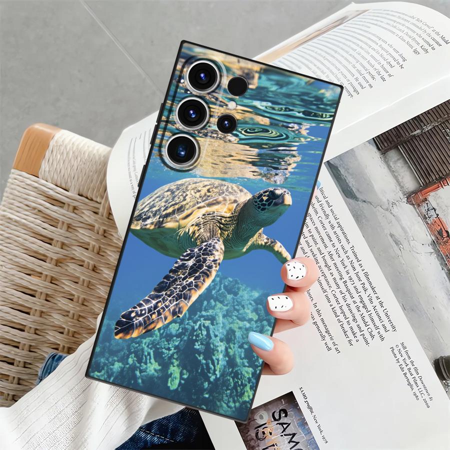 Чехол для телефона Funda для Samsung Galaxy S26 Ultra S23 S21 FE Note 20 8 9 10 S24 S20 Ultra S25 Plus S10 S9 Морская Черепаха
