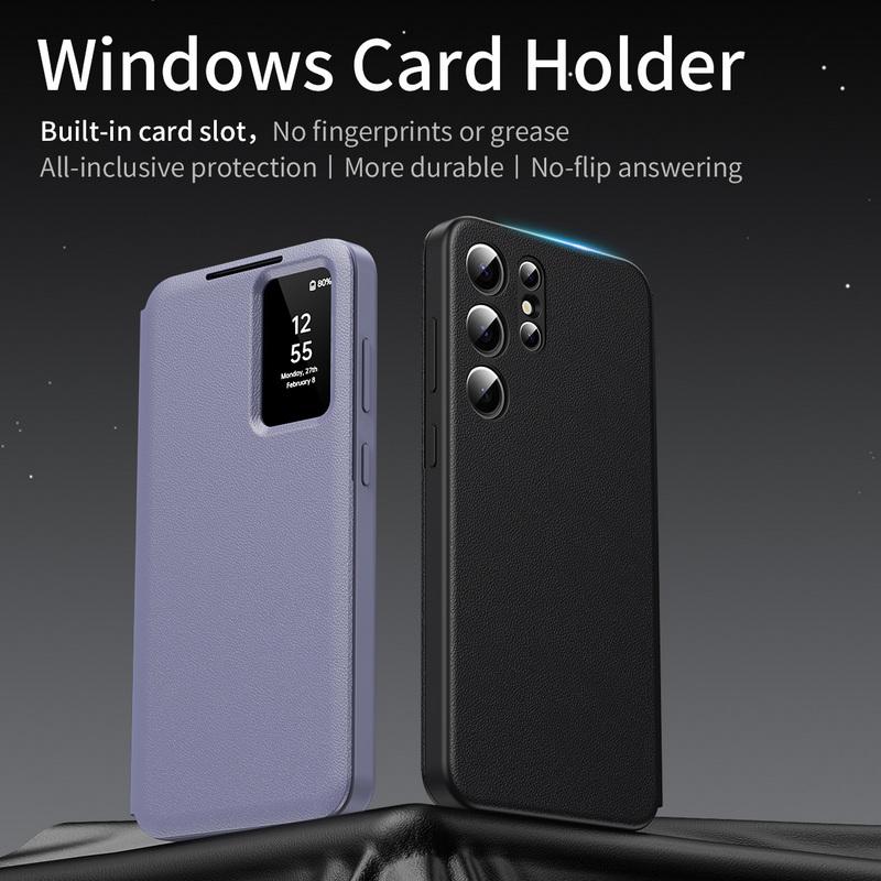 Flip Leather Card Slot All-Inclusive Phone Case For Samsung S25 Ultra S24 FE S23 A22 A55 Luxury Soft Shockproof Anti-Fall Cover