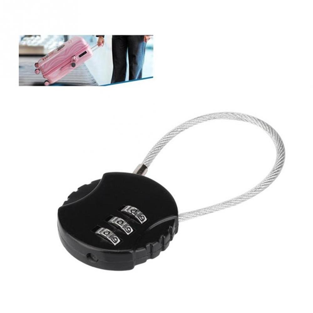 Accessories Hiking 3 Digit Combination Ball Shaped Bicycle Lock Trunk Locks Gym Padlock Code Lock