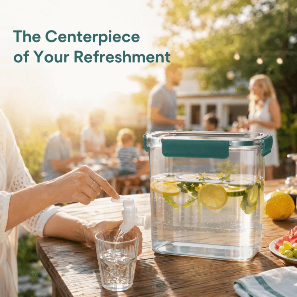 With Spigot Cold Water Kettle Plastic Water Container Portable Drink Dispenser Kitchen