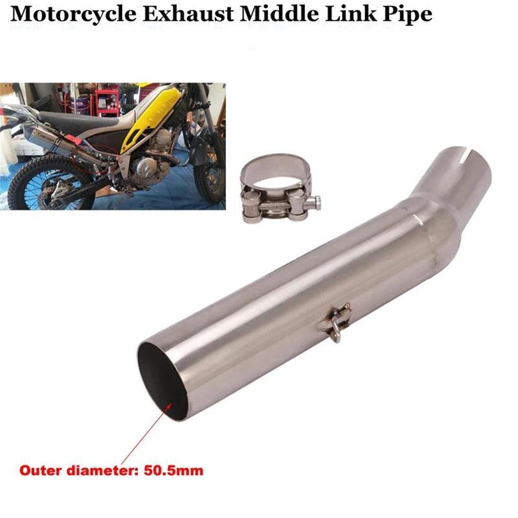 Motorcycle Parts Motorcycle Slip-On Exhaust Upgraded Middle Link Pipe 51mm Muffler Tricker Fit Yamaha XG250 XT250 2004-2008