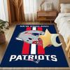 New England Patriots Gear Rug Game Carpet, Floor Mat for Bedroom Living Room Entryway Rug, Home Decor Idea Gift for Christmas birthday