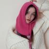 Зимняя Шляпа из Кроличьего Меха Женская Унисекс Вязаная Балаклава с Капюшоном Регулируемый Эластичный Балаклава Шапка Теплая Gorros Mujer Invierno