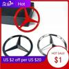 Автомобильная наклейка для Mercedes Benz 1 шт. 70 мм Значок двигателя автомобиля Наклейки на капот 3D Металлический значок Декоративная наклейка для Mercedes Benz AMG A