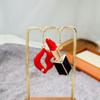 Модные серьги-помады красного цвета креативная индивидуальность сексуальный темперамент женские серьги подарок на День святого Валентина