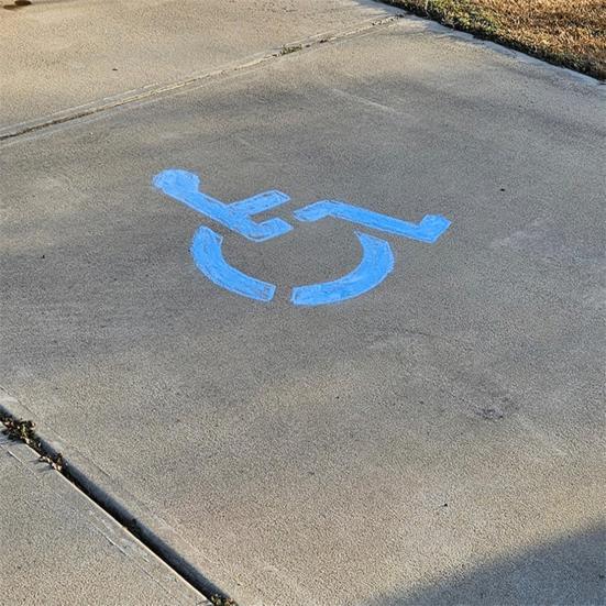 Трафарет для парковки инвалидов, многоразовый силиконовый шаблон для парковки инвалидов, гибкий трафарет для парковочного маркера для покраски тротуара в гараже