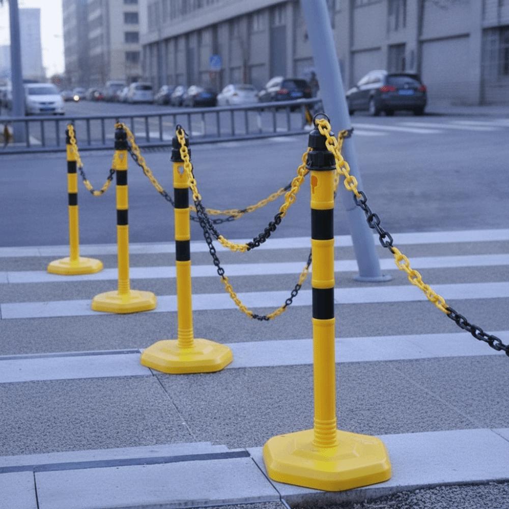 5m Traffic Chain Barrier Link 6mm/8mm/10mm Safety Cordon Queue Warning Line Crowd Control