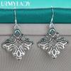 URMYLADY стерлингового серебра 925 пробы серьги с цветком для женщин очаровательные свадебные вечерние модные украшения