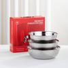 Stainless Steel 3-Piece Multipurpose Rice and Veggie Washing Sieve Set