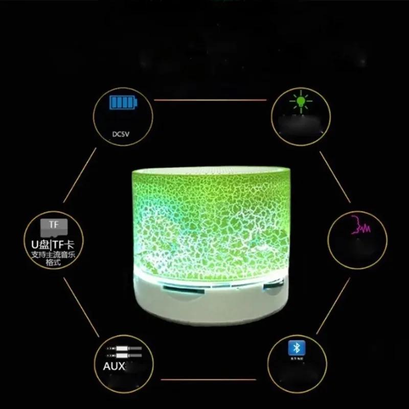 Mobile Phone Tablet Microphone Bluetooth Device LED Portable Wireless Bluetooth Speaker Living Room Decoration Desk Decoration