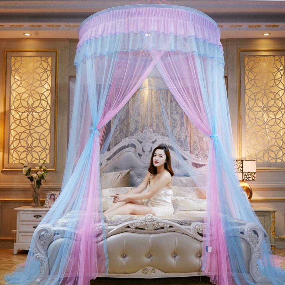 Elegant Home Decoration Mesh Queen Size Lace Bed Tent Mosquito Net Bedding Article Bed Canopy