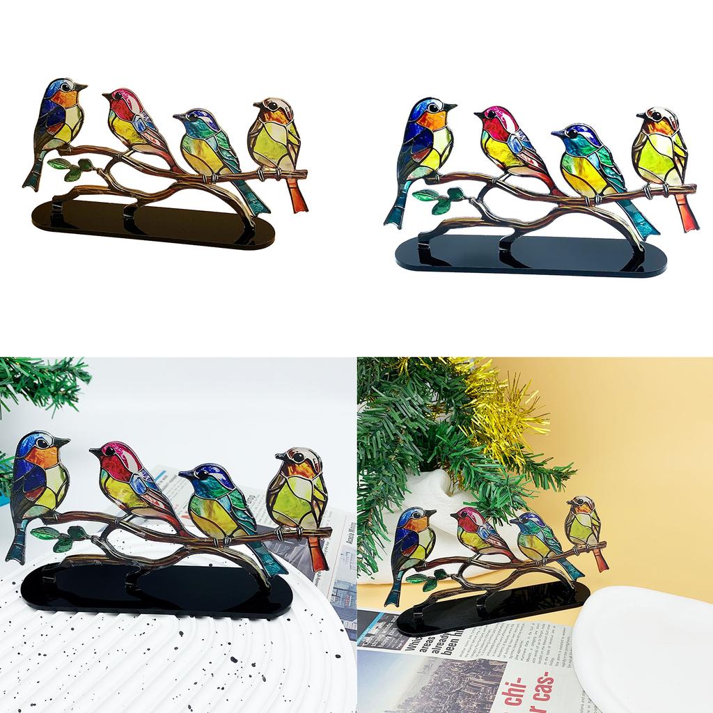 Bird Desktop Ornament Modern Acrylic Bird Figurine Decorative Art Ornaments for Cabinets Offices Living Room Home Decor