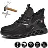 Men Sport Safety Shoes Breathable Work Sneakers Men Women Steel Toe Shoes Anti-smash Anti-puncture Indestructible Shoes Lightweight Protective Shoes