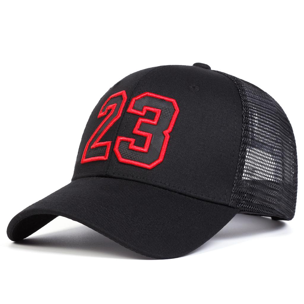 Unisex 23 Embroidery Baseball Net Caps Hip Hop Cap Spring Summer Outdoor Adjustable Casual Hats Sunscreen Hat