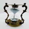 Nautical Marine Zig-Zag Sky Blue Hour Glass Sand Timer Engraved Solid Brass Sand Timer