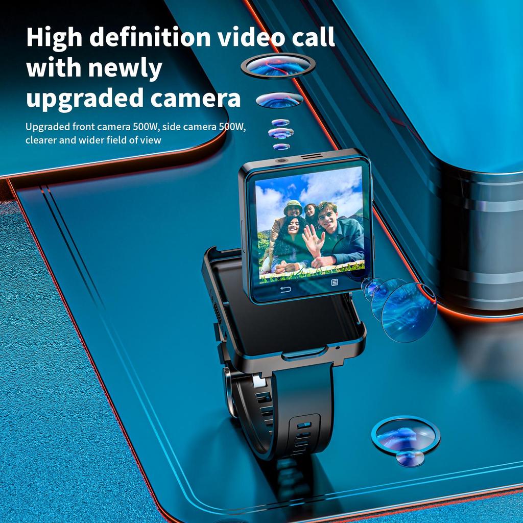 LOKMAT Новый APPLLP 2 MAX Часофон с двумя камерами Android 11 Wi-Fi Видеозвонки Смарт-часы Сеть Съемный ремешок Мини-телефон