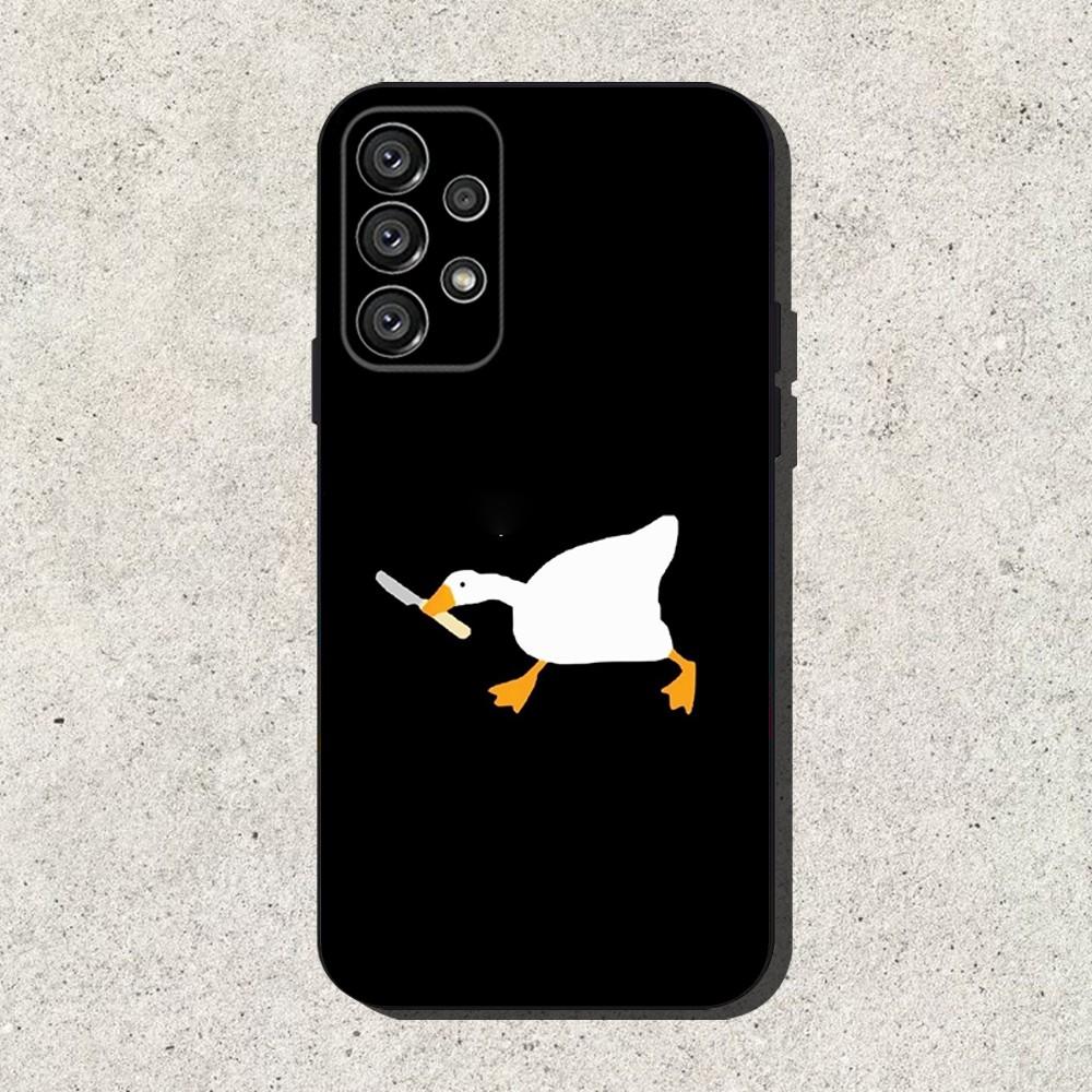 Смешной мем D-DucK Гусь Чехол для телефона Для Samsung S25,S24,S21,S22,S23,S30,Ultra,S20,Plus,Fe,Lite,Note,10,9,5G Черный Чехол