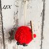Small Lightweight Xmas Tree Ornaments Christmas Felt Elk Hanging Ornaments, Cute Fuzzy Pom Reindeer Adorable Deer for Windows Pendant, Holiday