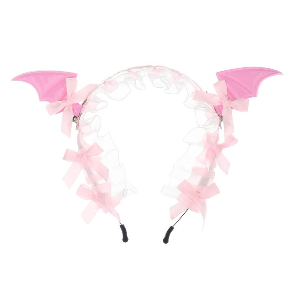 Bow Bat Hair Hoop Punk Gothic Headpiece Hair Band Little Devil Headband Goth Girls