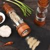 Wooden Salt Pepper Grinder Manual Acrylic Spice Mills Adjustable Coarseness Seasoning Bottle Kitchen Tools