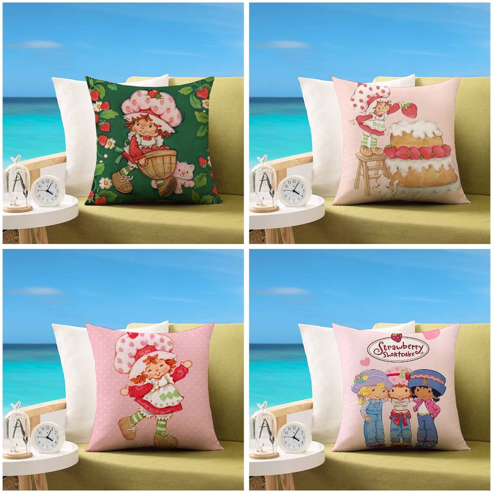 SStrawberry SShortcakeS Pillow Case Sofa And Living Room Decorative Cushion Covers Dustproof And Miteproof Invisible Zipper