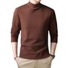 Half High Collar German Velvet Warm Base Shirt Men's Plus Size Versatile Long Sleeved T-shirt