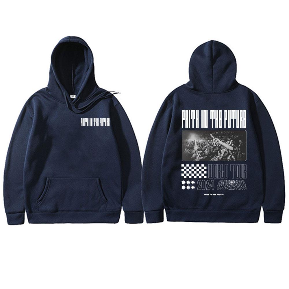 Худи Faith in The Future Woeld Tour 2024 Мужские Женские Хип-хоп Винтаж Оверсайз Уличная мода Мужская мода Повседневные Худи с капюшоном