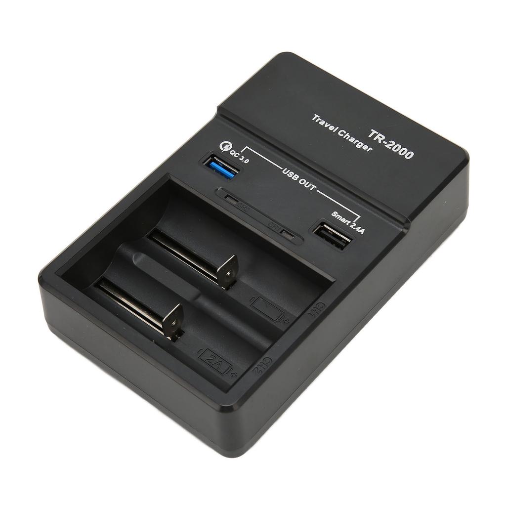 Зарядное устройство Smart 18650 на 2 слота с выходом USB QC3.0 для 26650 18650 18350 17670 17500 16340 14500 AA