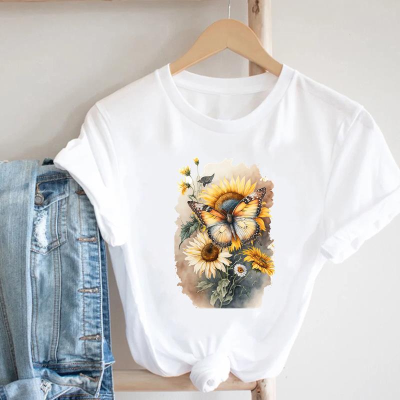 (Азиатский размер) Женская футболка с принтом «Любовное письмо», тренд 90-х годов, женская футболка с короткими рукавами, повседневная модная футболка, женская футболка с графическим рисунком