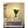 White LED Tulip Small Night Lamp Bedroom Bedside Ambience Light Simulation Bouquet Decoration Table Lamp Creative Gift Pink