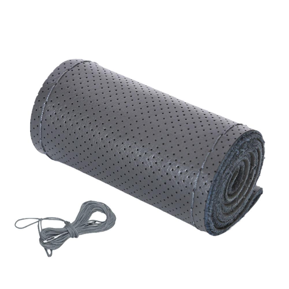 НОВЫЙ чехол на руль автомобиля из натуральной кожи с иглами, противоскользящий защитный чехол из коровьей кожи на руль U4I4