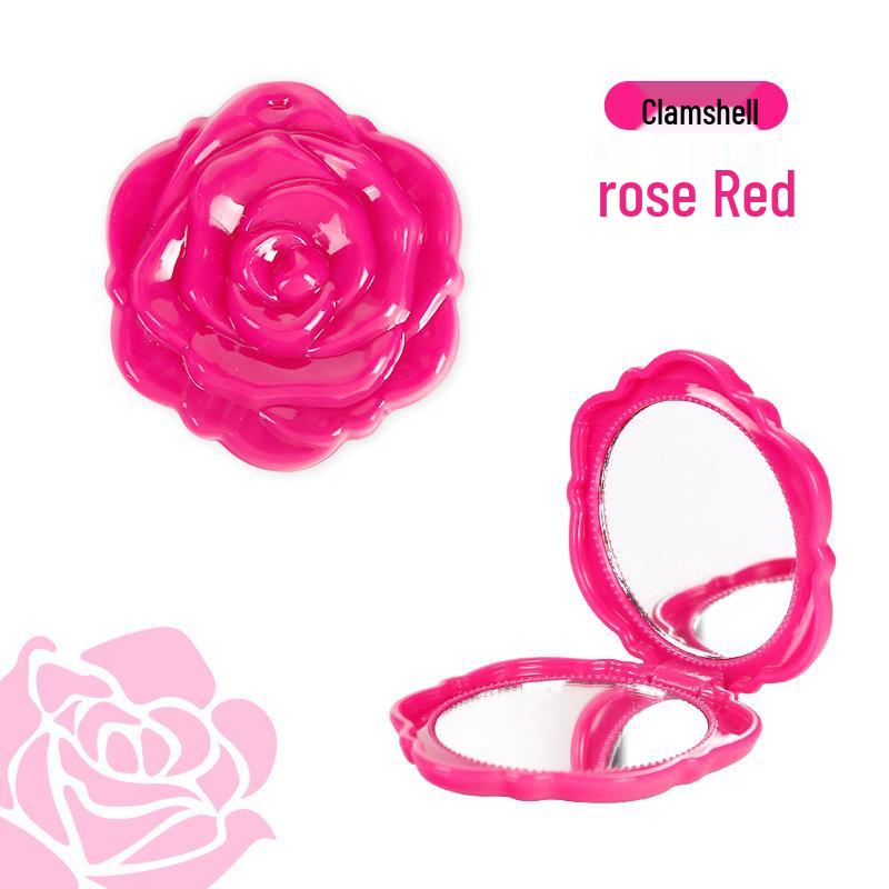 "Компактное двустороннее складное карманное зеркало": Увеличительное и Стандартное для Портативного Макияжа".