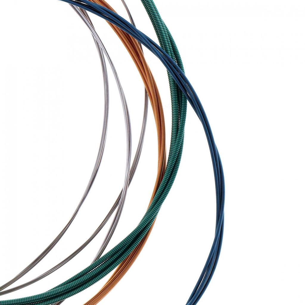 6 шт./компл. гитарные струны, многоцветная проволока из никелевого сплава с отличным ярким тоном