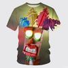 3D Печать Летняя Мода для Детей Повседневная Игровая Футболка Топ Мультяшный Мальчик Круглый Вырез Короткий Рукав Футболка Девочка Топы