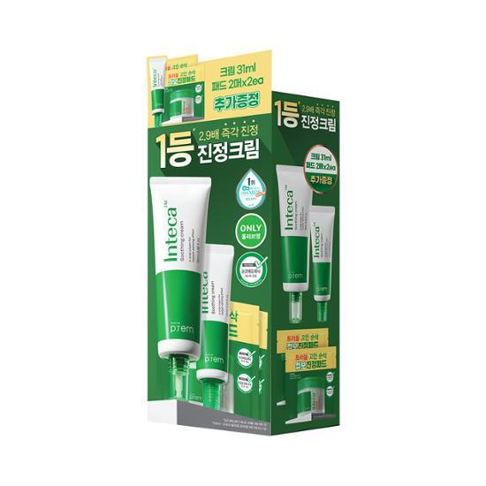 makeprem Успокаивающий крем Inteca 70 мл, специальный (+31мл крема + 2 подушечки*2)