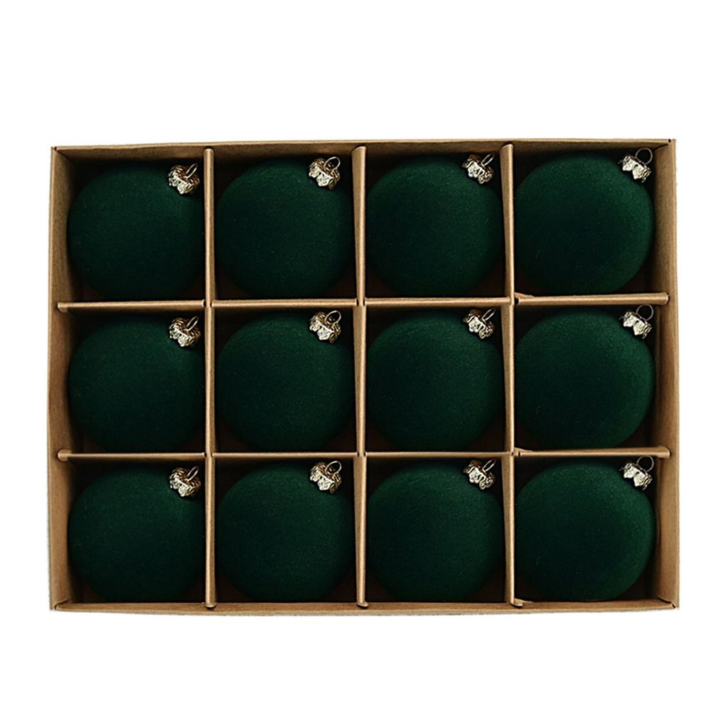 12 шт. Рождественский шар 6 см, несколько цветов, флокированные узоры, украшение для праздничного венка, гирлянды и елки